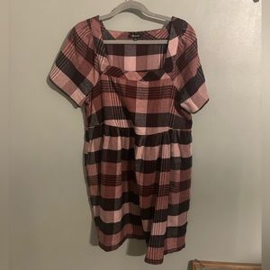Brand new Madewell Mini dress. Size large. Plaid print